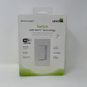 Leviton DW15S Decora SMART SWITCH With WIFI Tech White NEW IN BOX